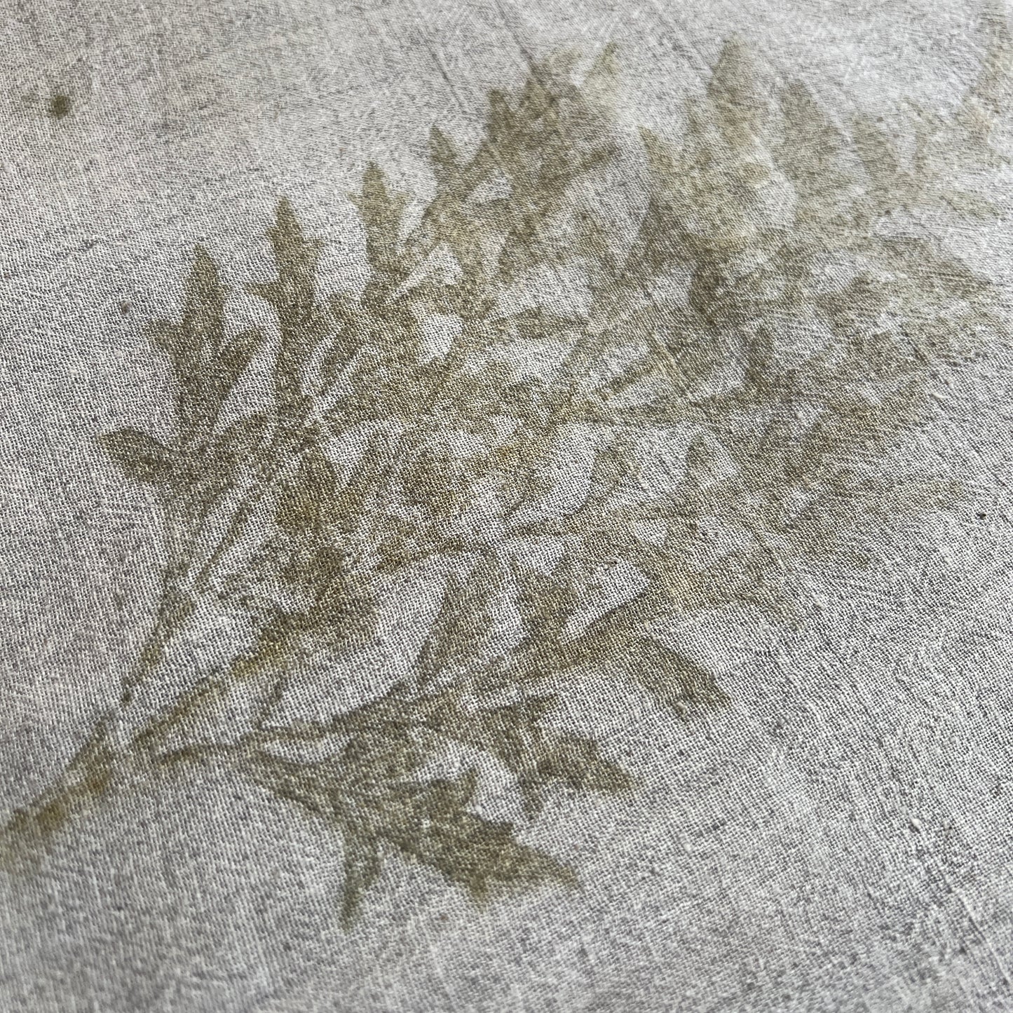 Women’s Eco-Printed Kala Cotton Blouse – Shiny Oak Leaf Impressions