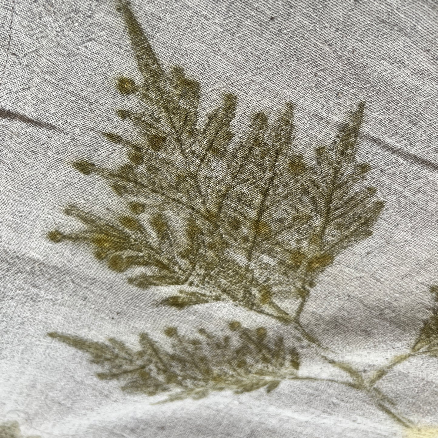 Women’s Eco-Printed Kala Cotton Blouse – Shiny Oak Leaf Impressions