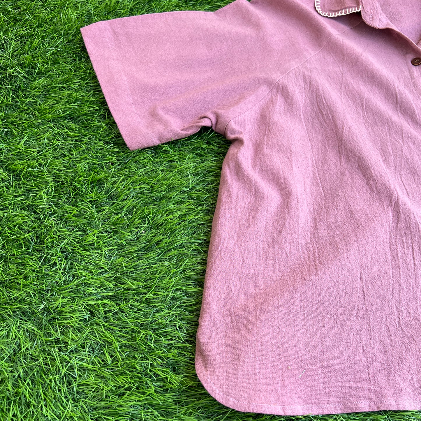 Women's Purple Sand with Hand-Embroidered Collar