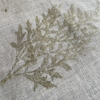 Women’s Eco-Printed Kala Cotton Blouse – Shiny Oak Leaf Impressions