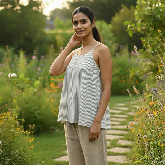 Women’s Kala Cotton Striped Blouse – Organic & Breezy