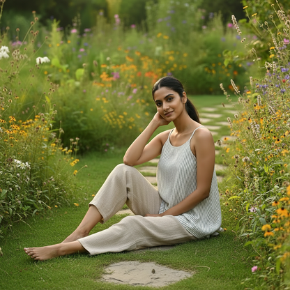 Women’s Kala Cotton Striped Blouse – Organic & Breezy