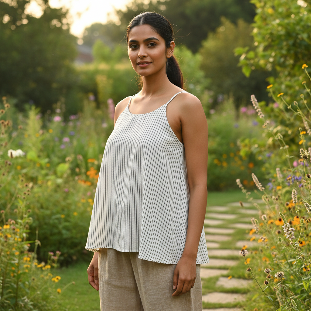 Women’s Kala Cotton Striped Blouse – Organic & Breezy