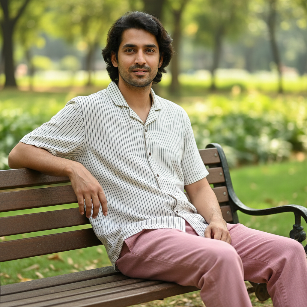 Men’s Kala Cotton Striped Shirt – Relaxed Fit